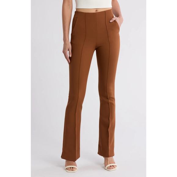 Veronica Beard Pants - New VERONICA BEARD Orion Pleat Front Brown Flare Dress Pants